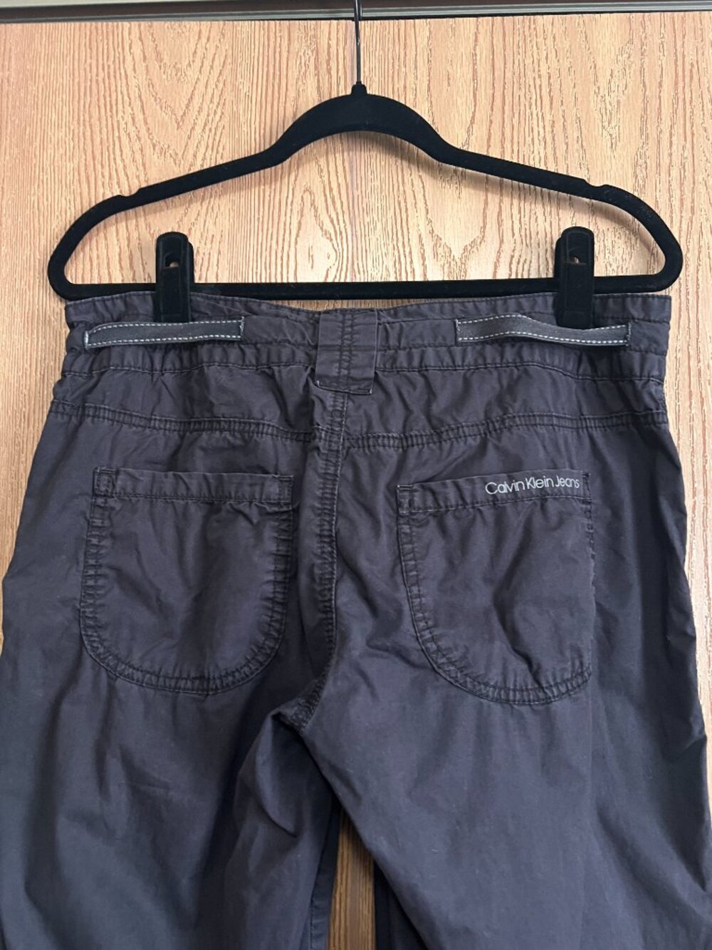 Calvin Klein Jeans Black Y2K Cargo Capri Pants Low Rise Size 10 - Picture 7 of 7